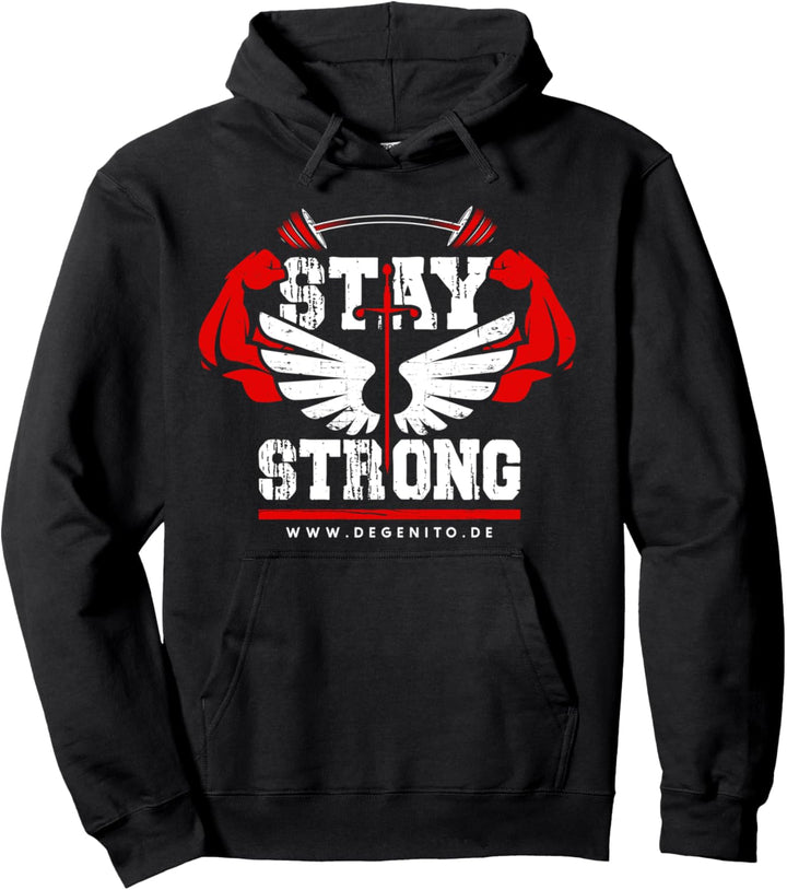 DEGENITO Stay Strong Hoodie Unisex Pullover Hoodie