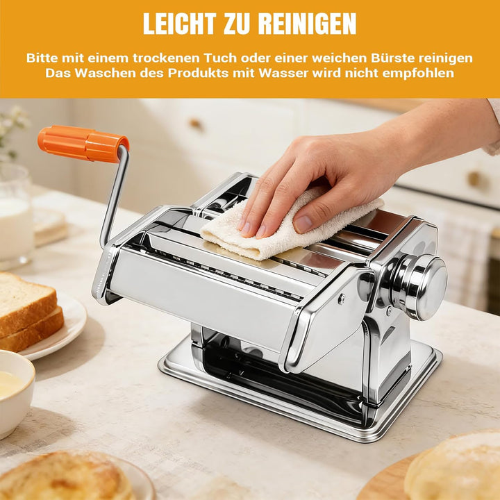 Nudelmaschine Nudel Edelstahl Nudelaufsätze Maker Edelstahl Pastamaschine 5-in-1 Stainless Steel Pas
