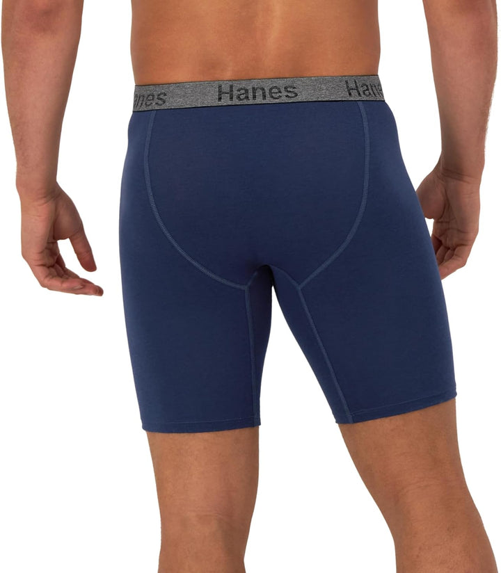 Hanes Herren Retroshorts (3er Pack) L Lange Beine, Sortiert, 3 Stück, L Lange Beine, Sortiert, 3 Stü