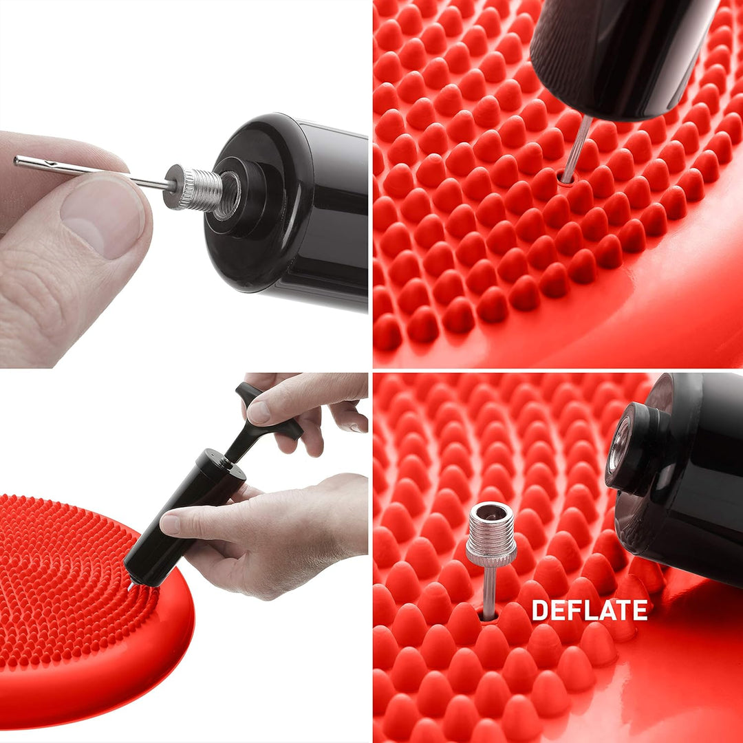 BODYMATE Ballsitzkissen inkl. Pumpe 34cm Durchmesser - Balance-Kissen, Luftkissen, Balance Pad, Nopp