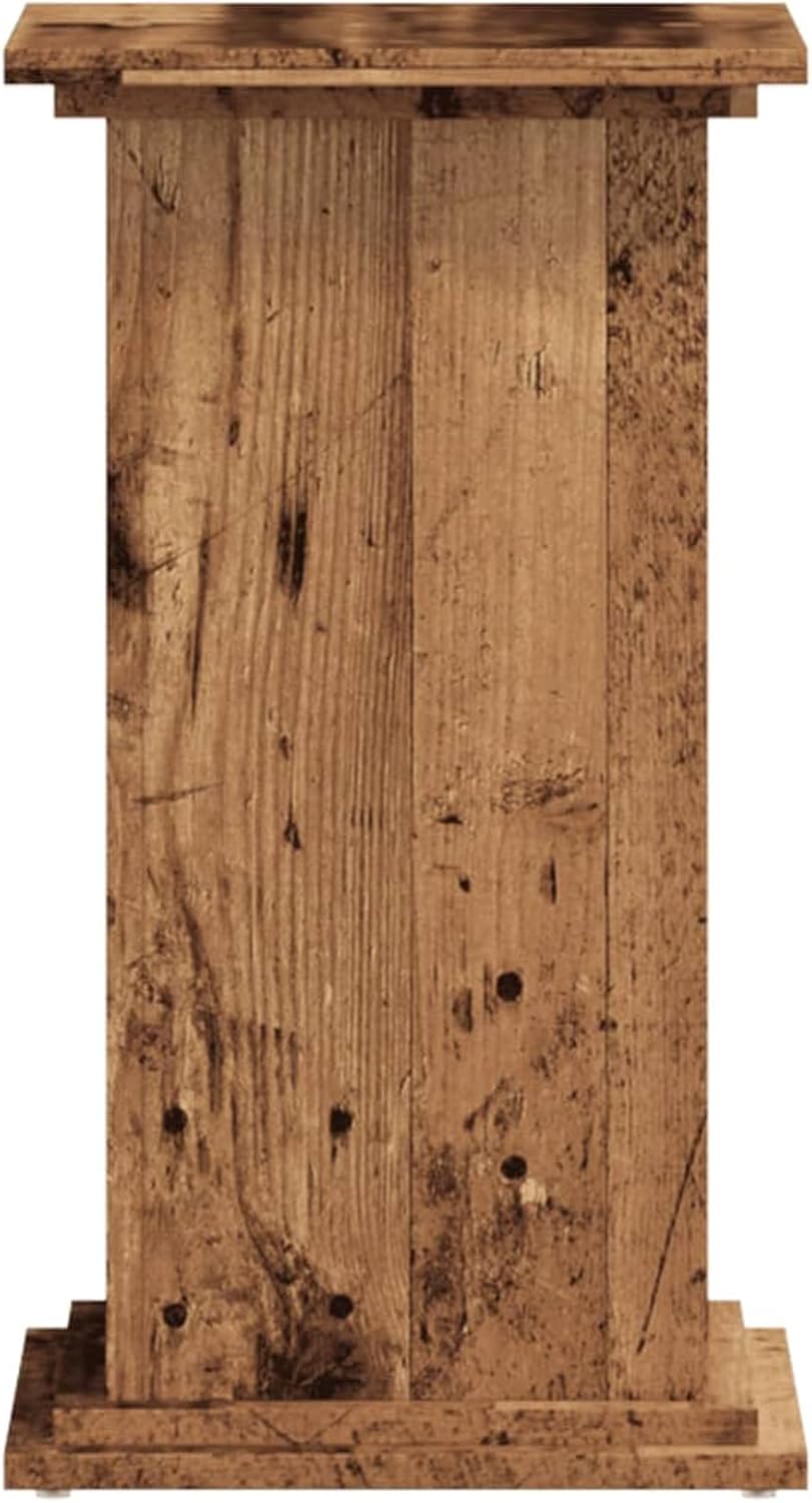 Gecheer Pflanzenständer Altholz-Optik Starkes Holzwerkstoff 33x33x60 cm für Inneneinrichtung 33 x 33