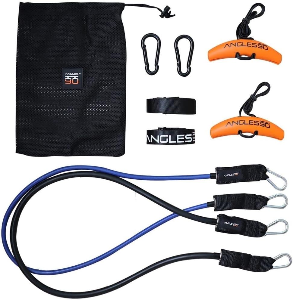 Angles90 Dynamische Fitness Griffe - Befestigbar an Klimmzugstangen - Für Latzug Maschinen & Ruderge