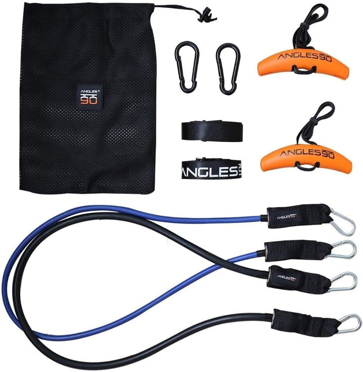 Angles90 Dynamische Fitness Griffe - Befestigbar an Klimmzugstangen - Für Latzug Maschinen & Ruderge