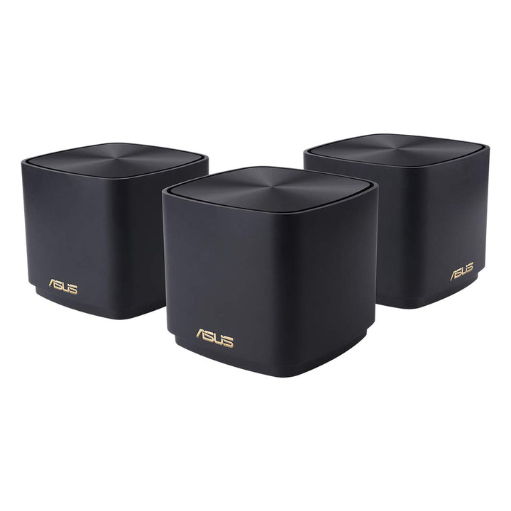 ASUS Ai Mesh AX-WLAN System ZenWiFi XD4 Schwarz (3in1 Mesh Zugangspunkte-Set, AX1800 WiFi 6, 2x Giga