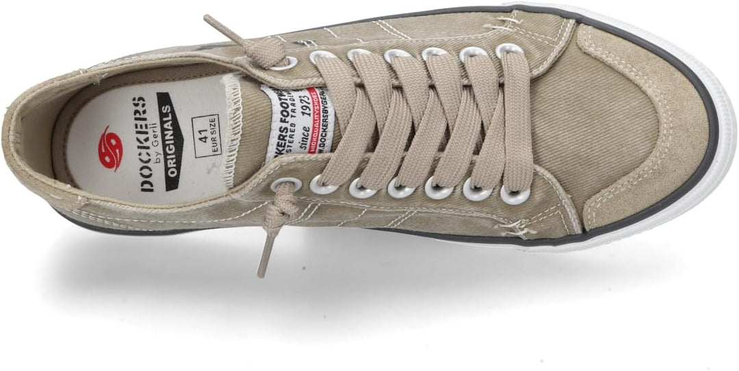 Dockers by Gerli Herren Low-Top Sneaker, Männer Halbschuhe 41 EU Sand 30st027 790450, 41 EU Sand 30s