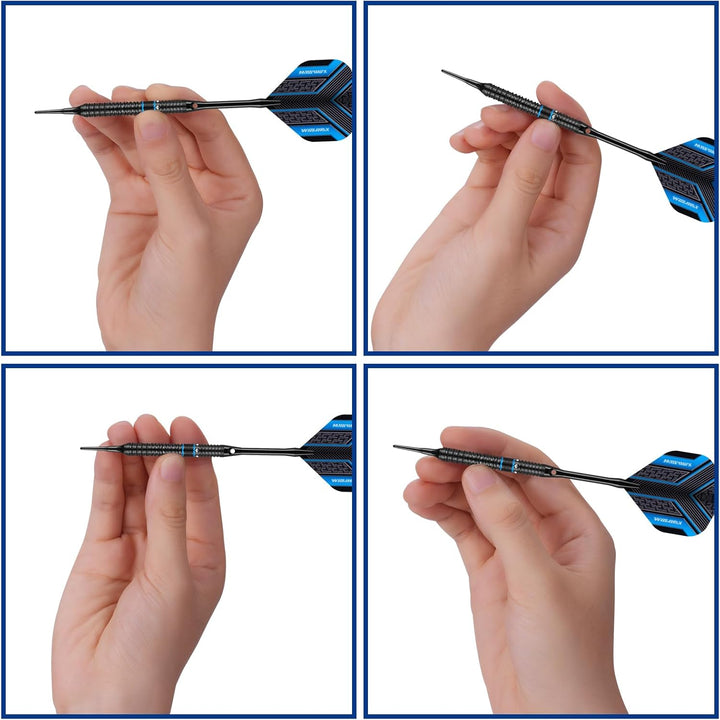 WIN.MAX Dartpfeile 90% Tungsten 3 Stück 90% Wolfram 16-18 Gramm Dart professionelle Soft-Dartpfeile