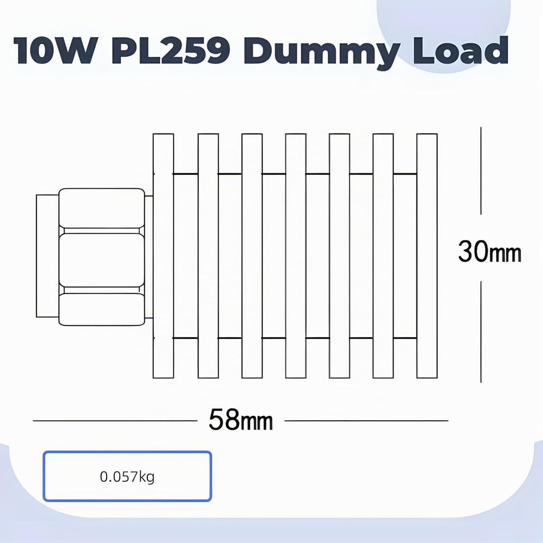 BECEN 10 Watt PL259 Dummy Load – 10W UHF Stecker Typ Stecker DC auf 1 GHz 50 Ohm UHF Typ Stecker 10