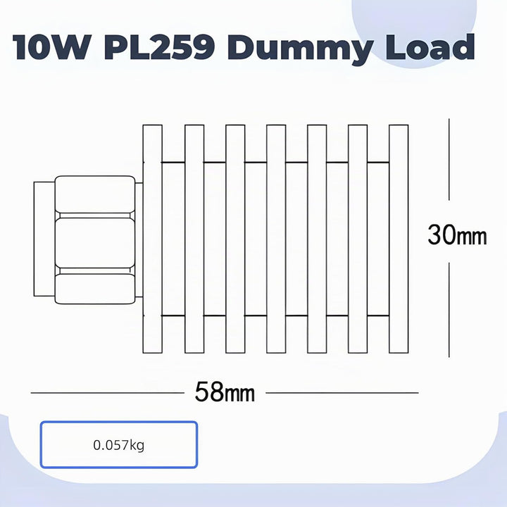 BECEN 10 Watt PL259 Dummy Load – 10W UHF Stecker Typ Stecker DC auf 1 GHz 50 Ohm UHF Typ Stecker 10