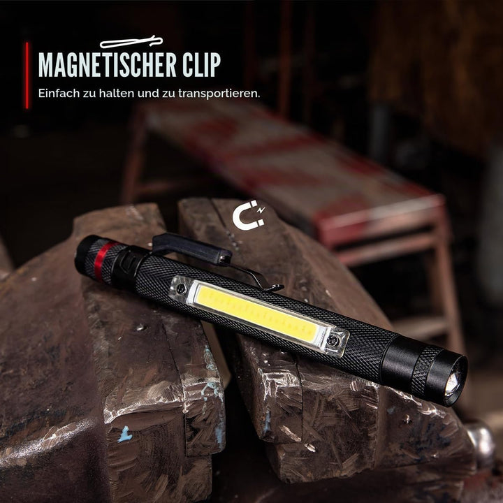 Coast G23 120 Lumen Dual Power Magnetisches LED Stiftlampe mit C.O.B. Flächenlicht