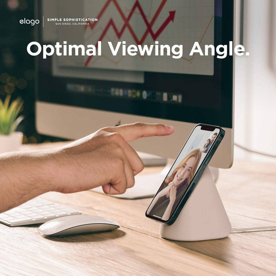 elago MS1 Ladestation Kompatibel mit MagSafe Ladegerät, Premium Ständer Kompatibel mit iPhone 15, 14