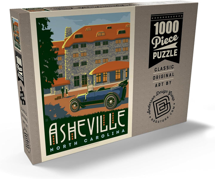 Asheville: North Carolina, Vintage Poster - Premium 1000 Teile Puzzle - MyPuzzle Sonderkollektion vo