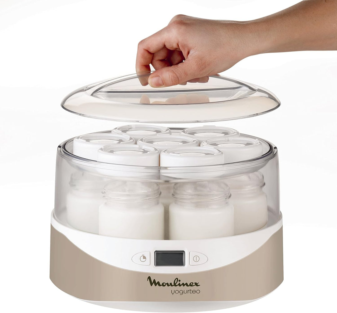 Moulinex YG231E32 Joghurtbereiter Yogurteo – programmierbar – inkl. 7 Joghurtgläser – LCD-Display –