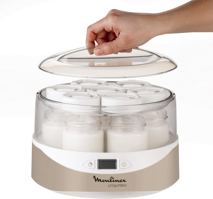 Moulinex YG231E32 Joghurtbereiter Yogurteo – programmierbar – inkl. 7 Joghurtgläser – LCD-Display –