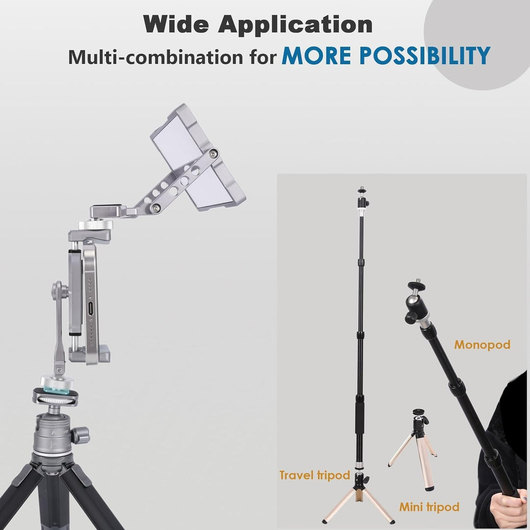 NICEYRIG Smartphone-Vlog-Selfie-Spiegel-Set mit Stativhalterung für 16,7 cm (6,7 Zoll) iPhone 15 14
