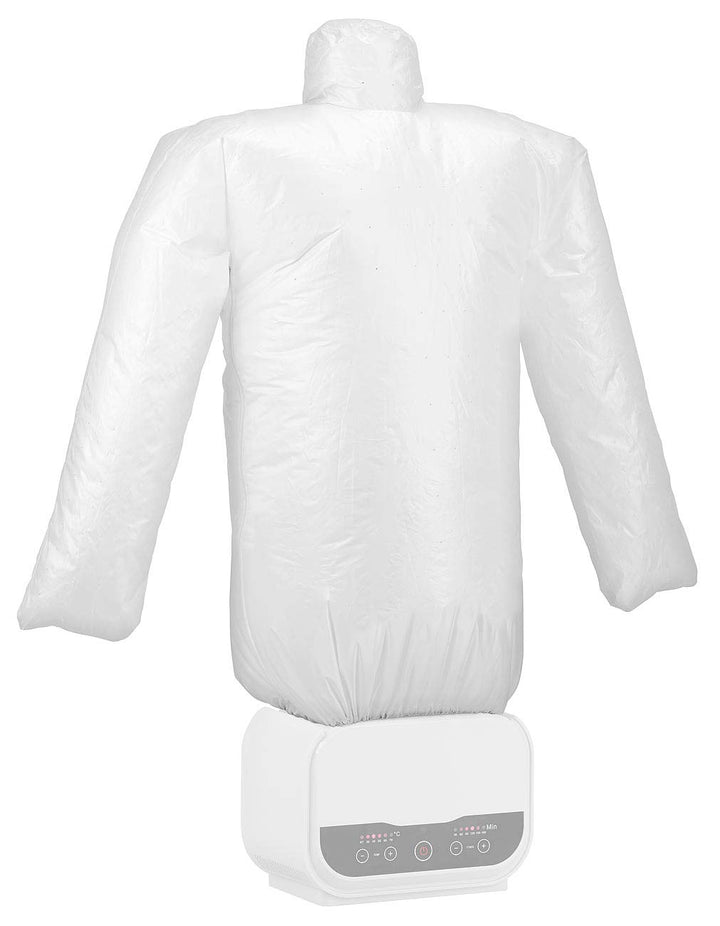 Sichler Haushaltsgeräte Hemdenbügler: Digitale 2in1-Bügelpuppe mit Warmluft-Gebläse, Timer, 1.200 Wa
