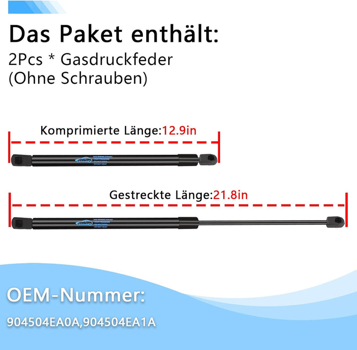 2x Heckklappendämpfer für Nissan Qashqai II (J11) 2013-2019 Kofferraum Dämpfer Gasdruckdämpfer Gasfe