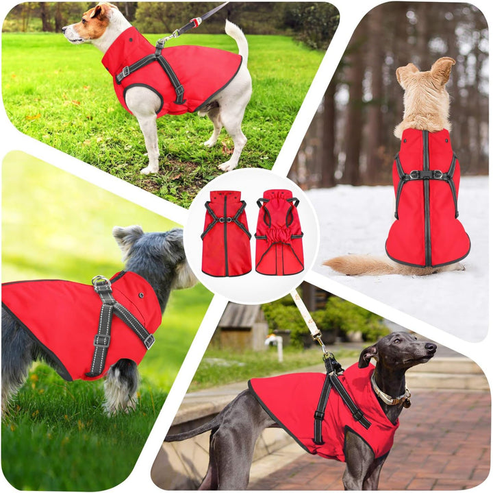Mosucoirl Hunde Regenmantel Wasserdichter Hunde Kapuzenpullover Reflektierender Hunde Regenmantel mi