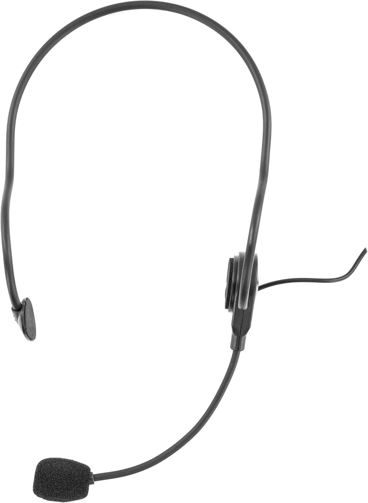 BoomTone DJ-Headset, kabellos, UHF Headset, feste Frequenz 682,2 MHz, Schwarz, kompatibel mit BoomTo
