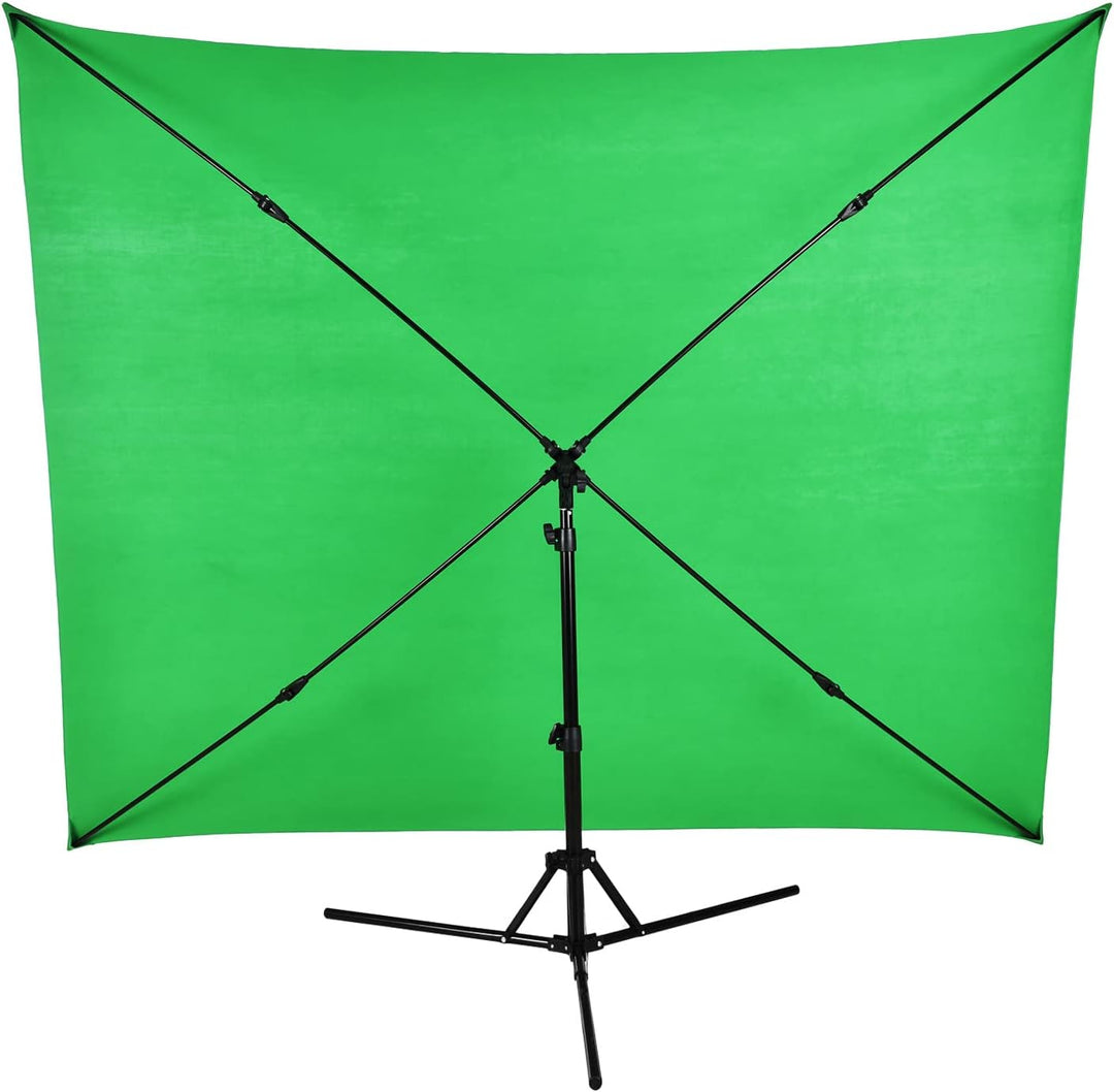 Andoer 2 x 1,5 m Green Screen Fotostudio Hintergrund, Fotohintergrund Grün mit verstellbarem Stativ