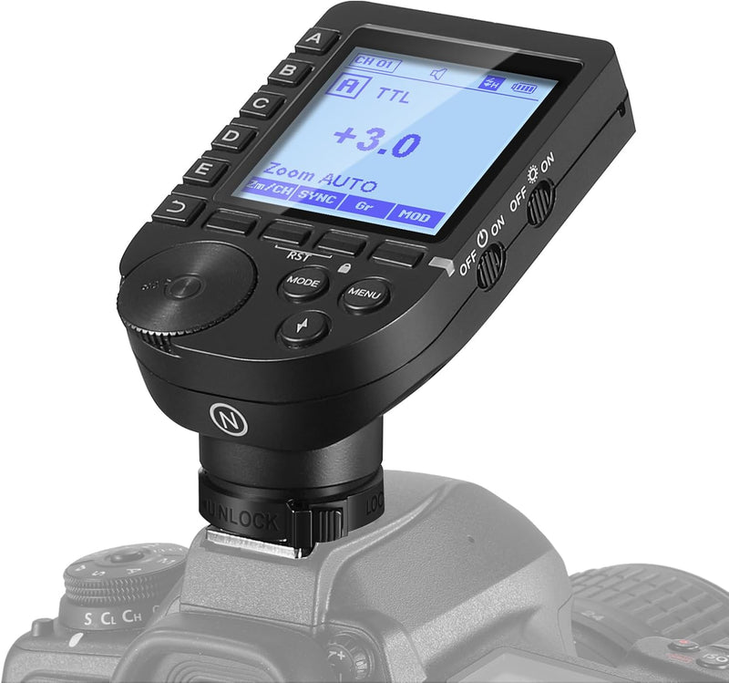 NEEWER QPRO-N TTL Drahtloser Blitzauslöser Kompatibel mit Nikon 1/8000s HSS Neigbares Design LCD Bil