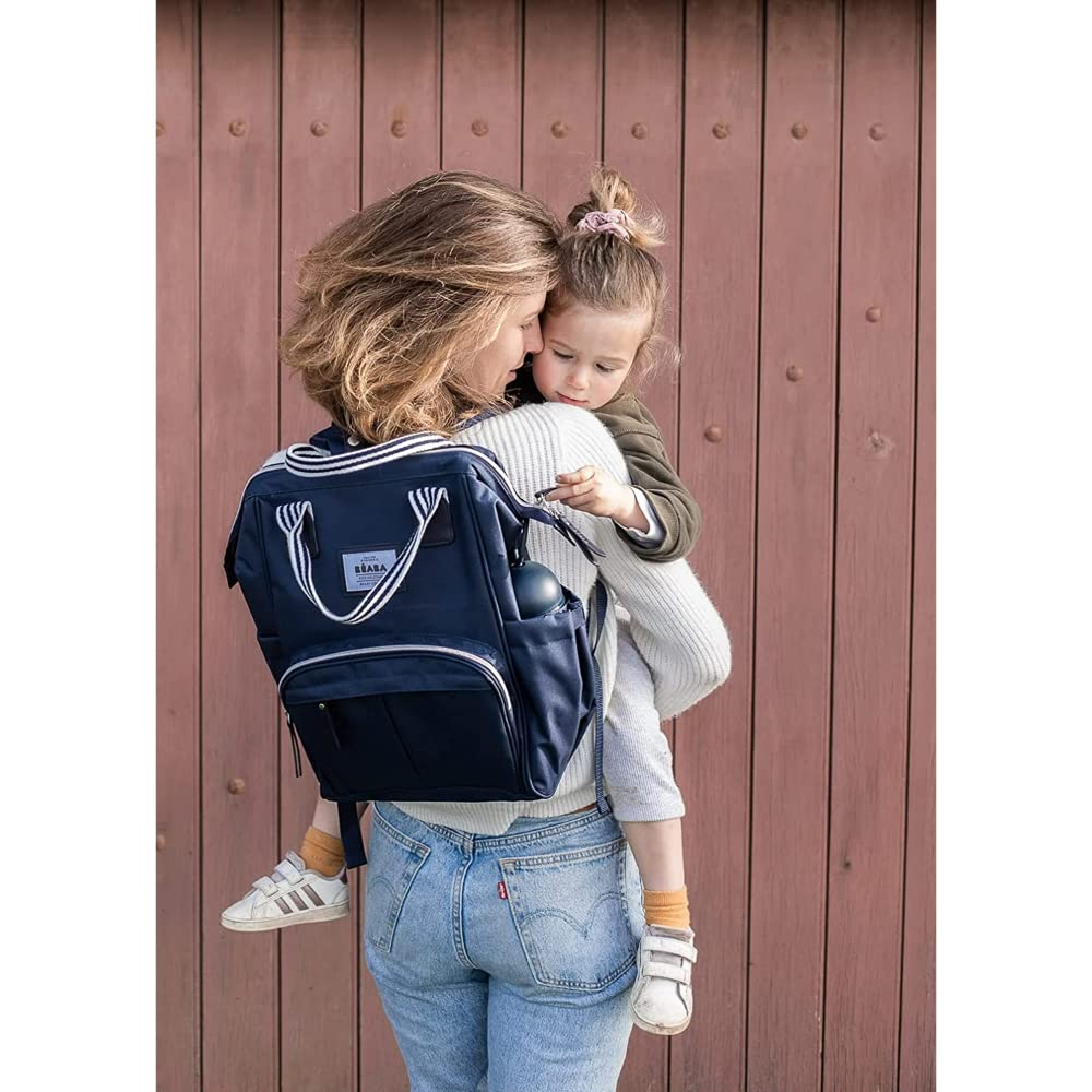 BÉABA - Wickelrucksack für Babys - Grosses Fassungsvermögen - Inklusive Wickelunterlage - Zahlreiche