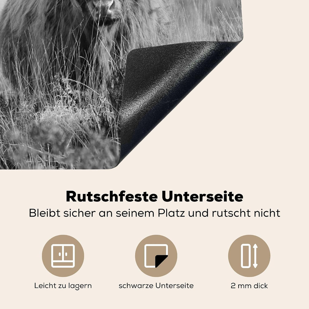 KitchenYeah© Herdabdeckplatte Einteilig Ceranfeld Abdeckplatte Küche Deko | 59x51 cm - Ceranfeldabde