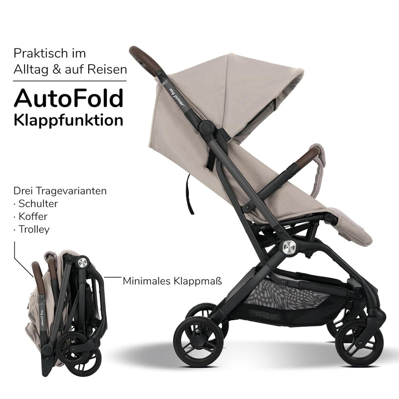 my junior® Buggy PICO² | bis 22kg | Einhand AutoFold-Klappmechanismus | Ergonomische Liegeposition n