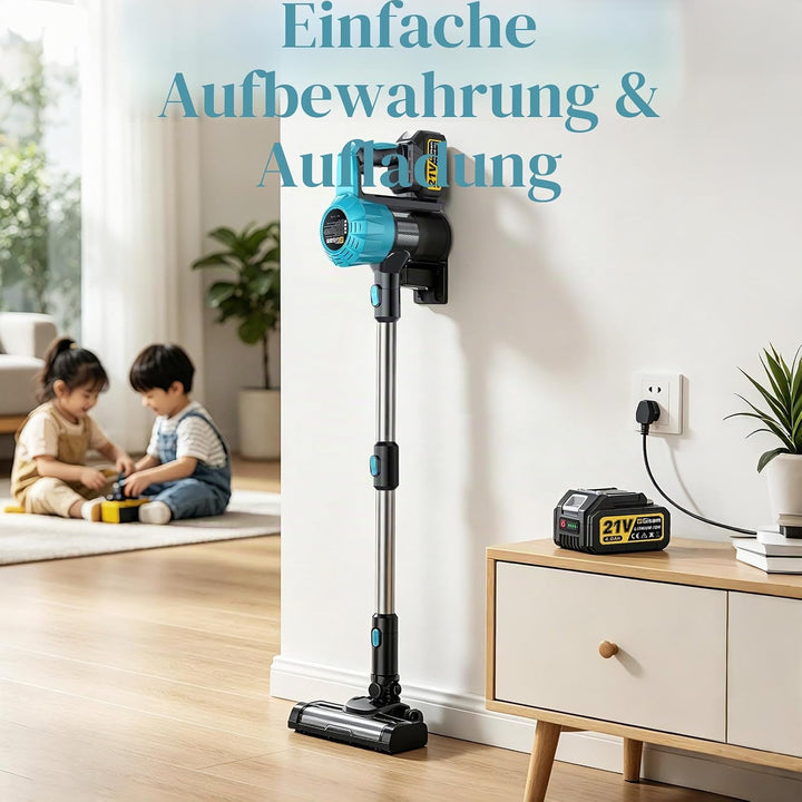 Gisam Akku Staubsauger Kabellos 55000 Pa/650W/70Min, Bürstenloser Motor Mit DREI verschiedenen Bürst