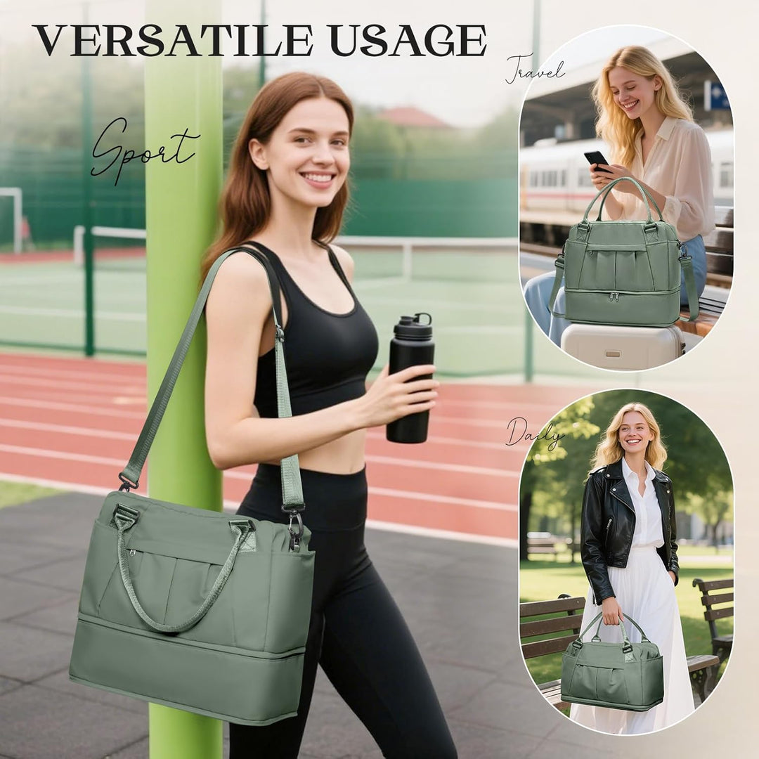 SEAFEW Reisetasche 24L, 40x30x20 Ryanair Handgepäck Tasche für Flugzeug Weekender Sporttasche Damen