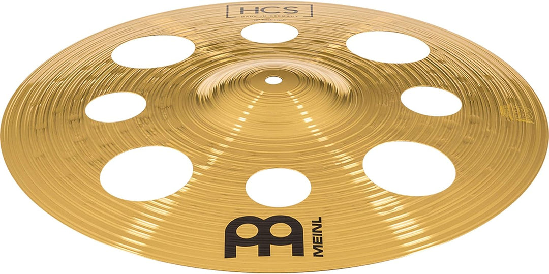 Meinl Cymbals HCS Trash Crash 16 Zoll (Video) Schlagzeug Becken mit Löchern (40,64cm) Messing, Tradi