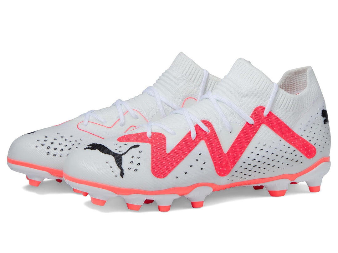 PUMA Unisex Kinder Future Match Fg/Ag JrFussballschuh 28 EU Puma White Puma Black Fire Orchid, 28 EU