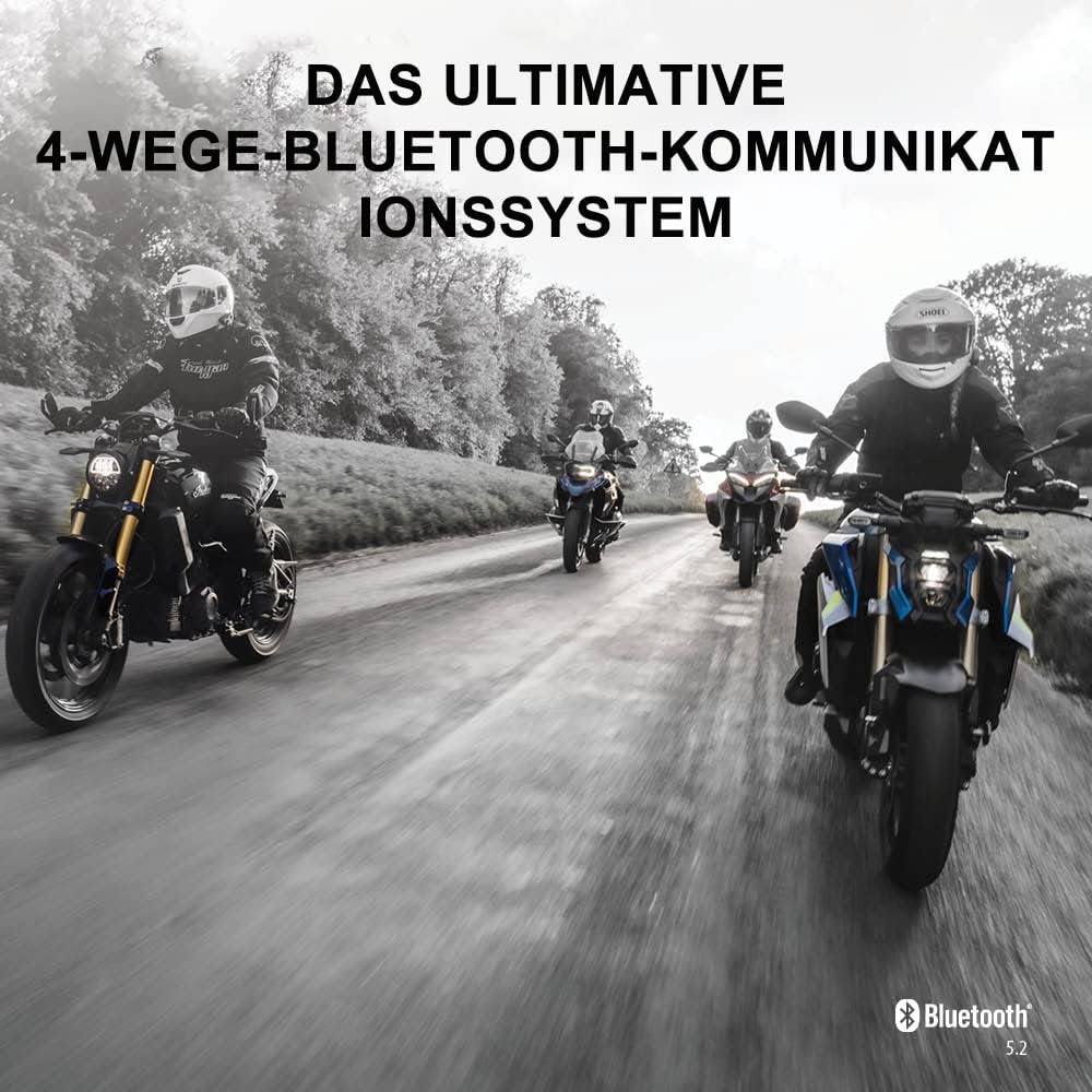 CARDO, kostenloses Motorrad-Gegensprechanlagen-Kit Bluetooth Freecom 4X Solo, Einzelpackung Einzelpa