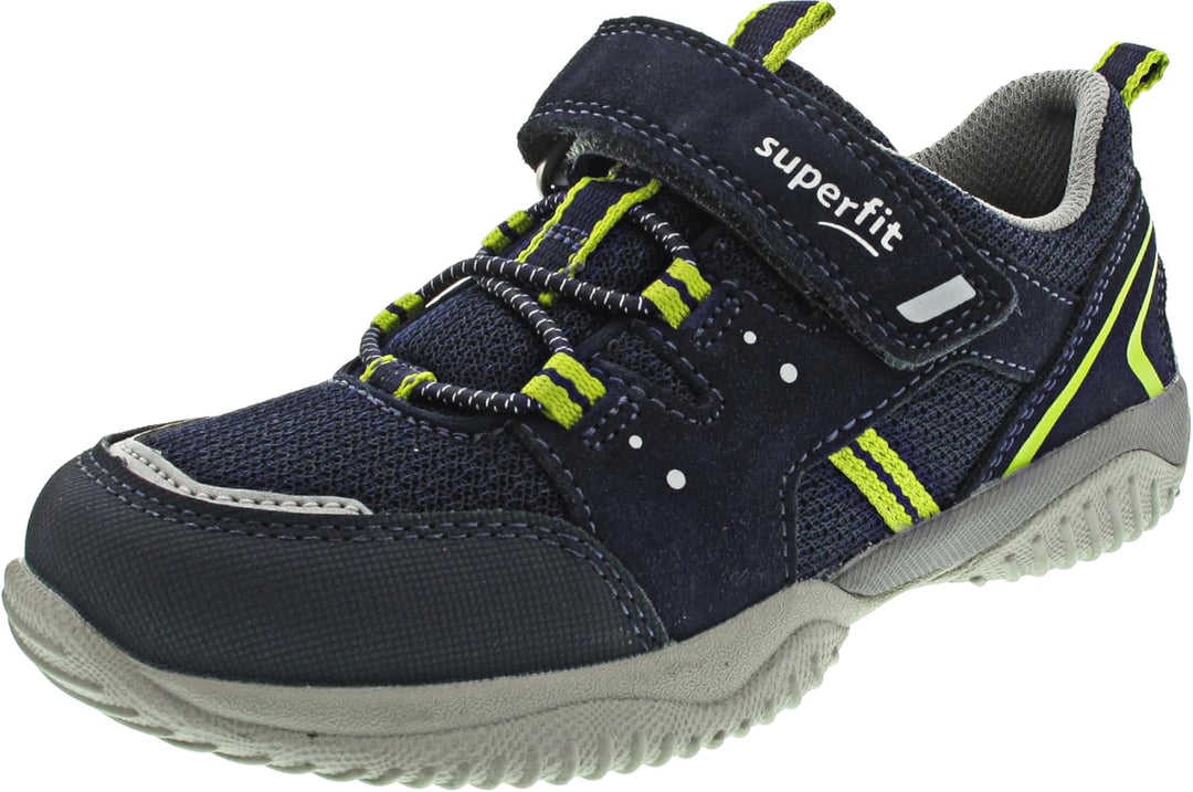 Superfit Storm Jungen Sneaker 33 EU Blau Hellgrün 8010, 33 EU Blau Hellgrün 8010