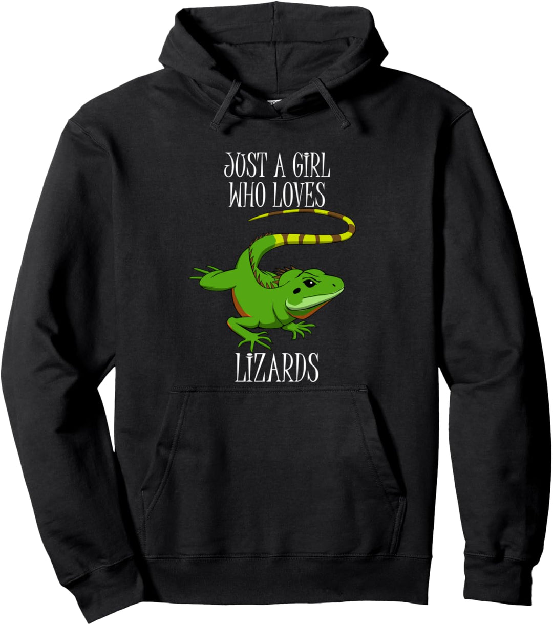 Mädchen mag Eidechsen Niedliche Echse Reptil Pullover Hoodie
