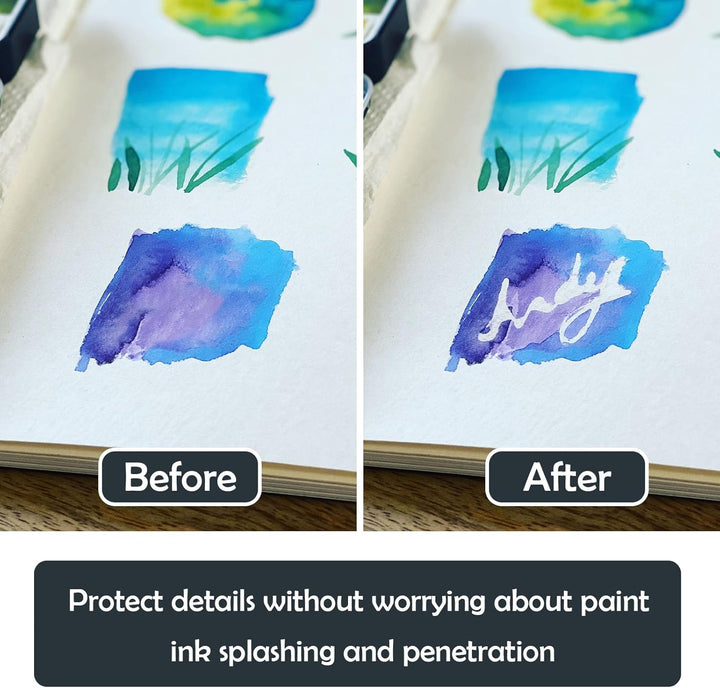 Blaue und weisse Abdeckflüssigkeit für Aquarellmalerei, 120 ml, beständige Tinte und Giessfarbe, Aqu