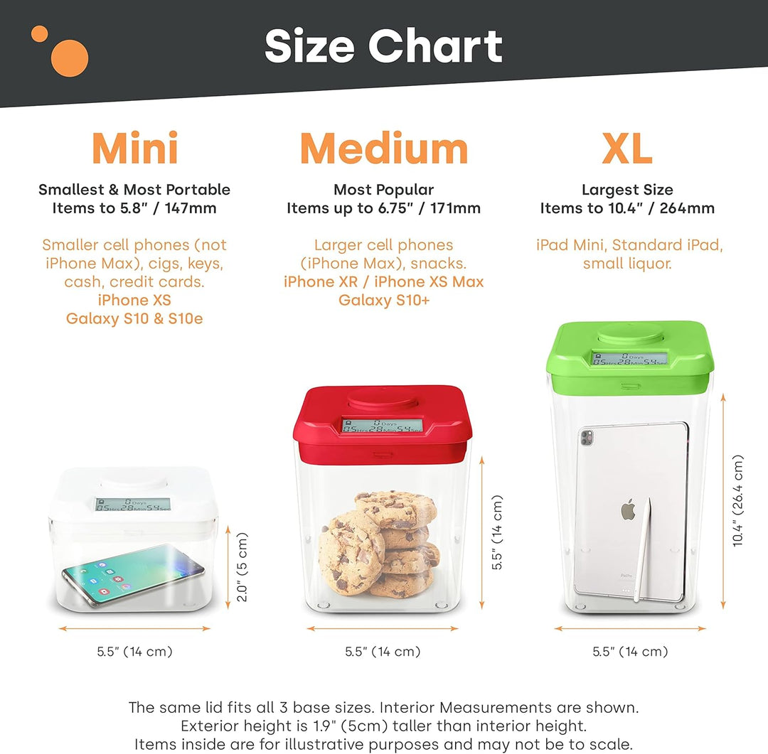 Kitchen Safe mit Zeitschloss-Container (XL), Zeitschloss-Box für Handys, Snacks und andere unerwünsc