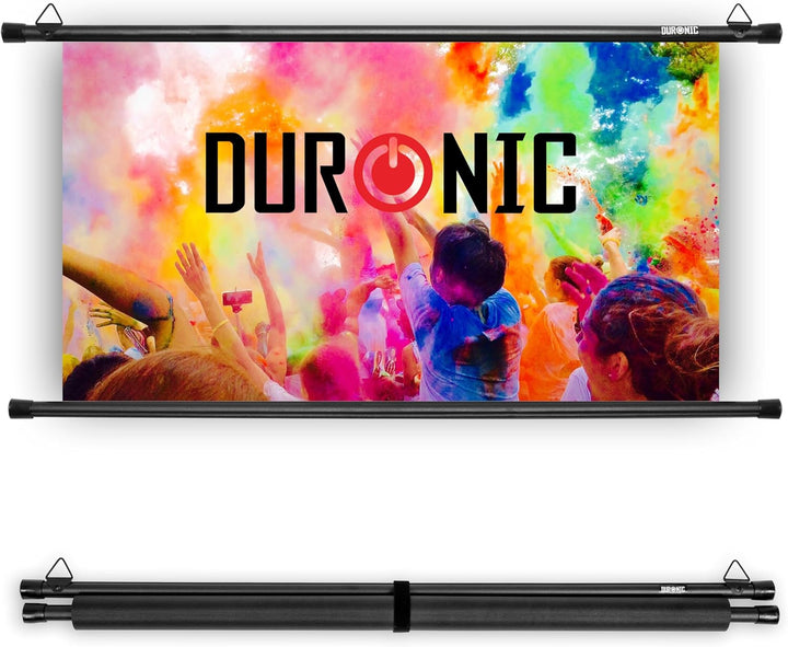Duronic BPS40 16:9 Projektorleinwand, Beamerleinwand 40 Zoll, Heimkino mit 4K Full HD 3D, Rolloleinw