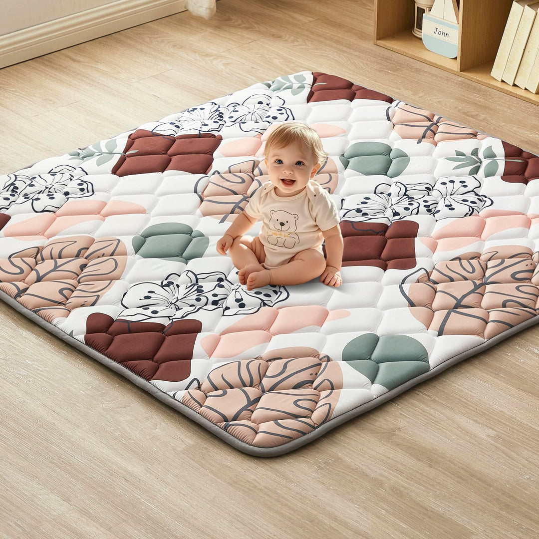 Krabbeldecke Für Baby 150 x 150CM, Krabbelmatte Baby Faltbar, Weich und Rutschfest Spielmatte Baby,