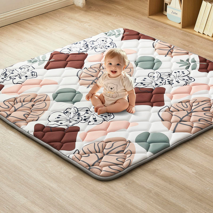 Krabbeldecke Für Baby 150 x 150CM, Krabbelmatte Baby Faltbar, Weich und Rutschfest Spielmatte Baby,