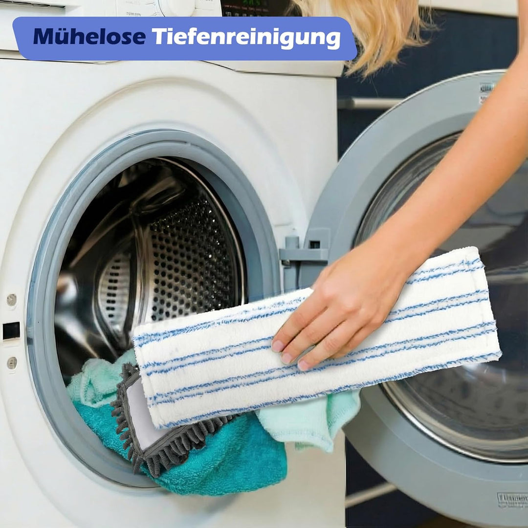 Masthome Flachmopps,Bodenwischer mit 4 Moppads magischer Staub-Wischmopp für die Reinigung von Lamin