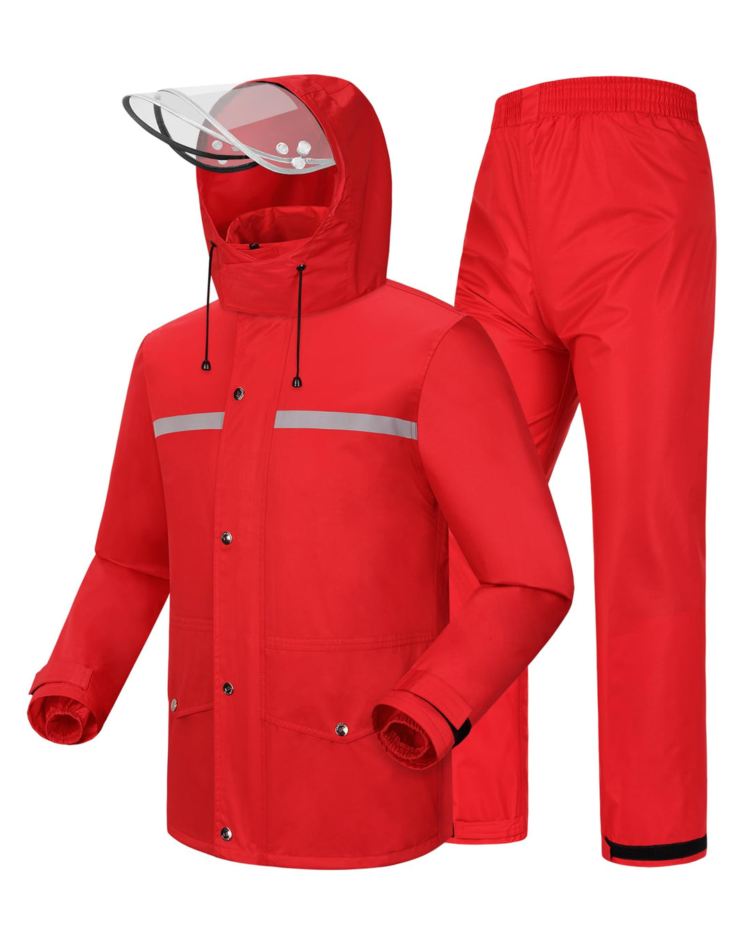 Coutyuyi Herren &amp; Damen Regenanzug Reflektierender 100% Wasserdichter Anzug Outdoor Regenmantel Wind