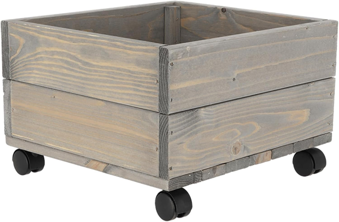 Esschert Design | Pflanzkasten auf Rollen | Holz | S | 39x36x25 cm