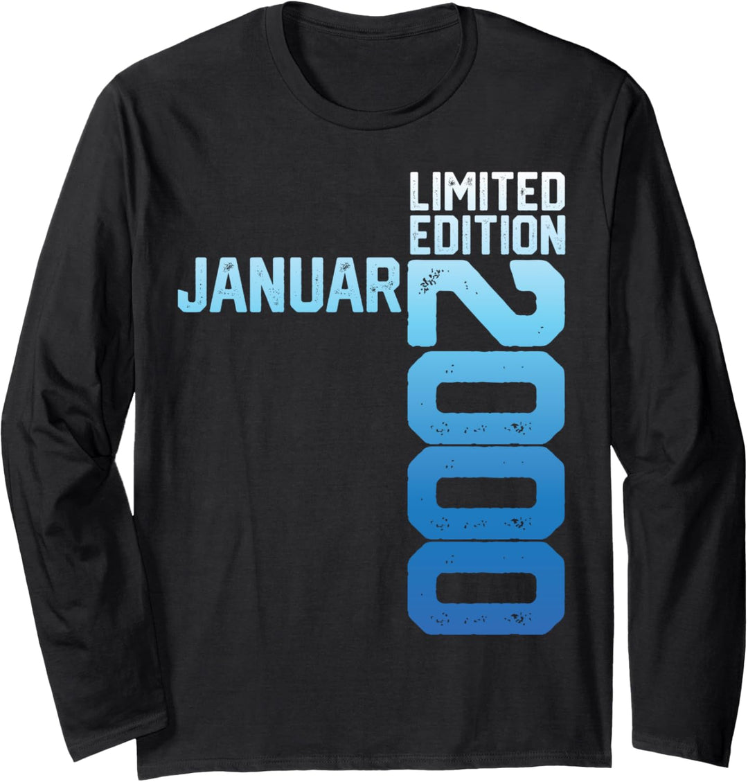 23th Birthday Man 23 Years January Limited Edition 2000 Langarmshirt