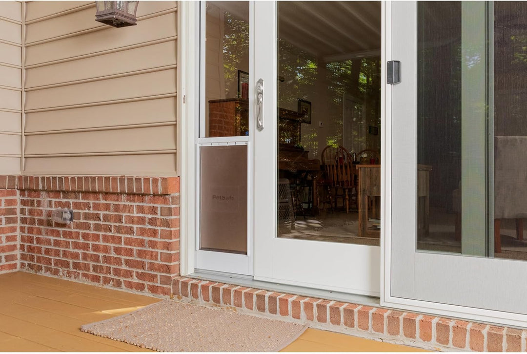 PetSafe Glas-Schiebetür für Haustiere mit Haustierklappe, Zum Einbau in Glas-Schiebetüren, Robuster