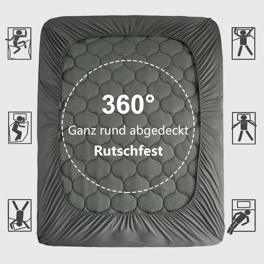 DUANDUAN Matratzen Topper 140x200cm,weicher Topper, Matratzenauflage mit tiefen Taschen,Maschinenwas