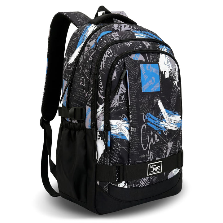 Amythe Schulrucksack Jungen Teenager, Rucksack Schule Gymnasium Oberstufe Schulranzen mit Trolley-Gu