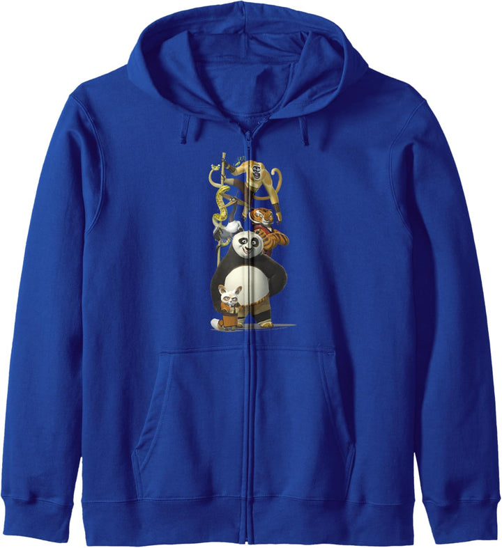 Kung Fu Panda Po And The Furious Five Portrait Kapuzenjacke