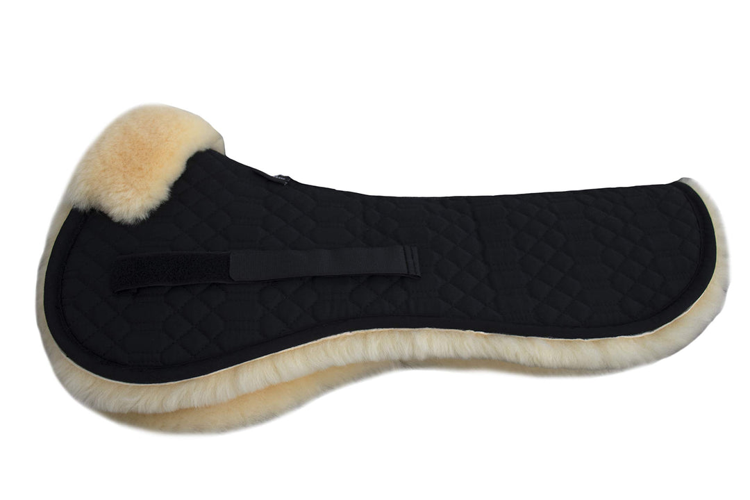 Engel Reitsport Lammfell Sattelkissen SAKIS1 mit Fellrand vorne schwarz-med. S, schwarz-med. S