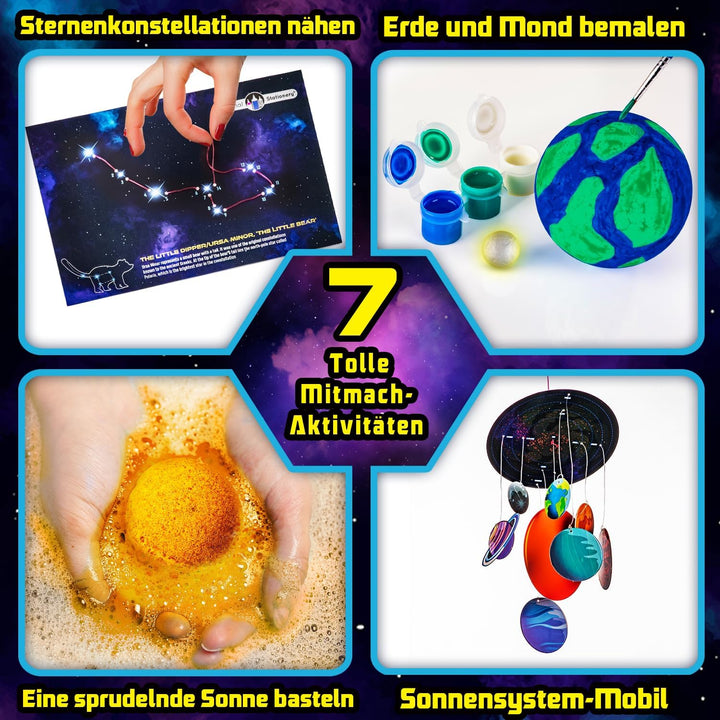 Original Stationery Space Science Set, Weltraum Wissenschaftslabor, Sonnensystem Projekt mit Rakete,