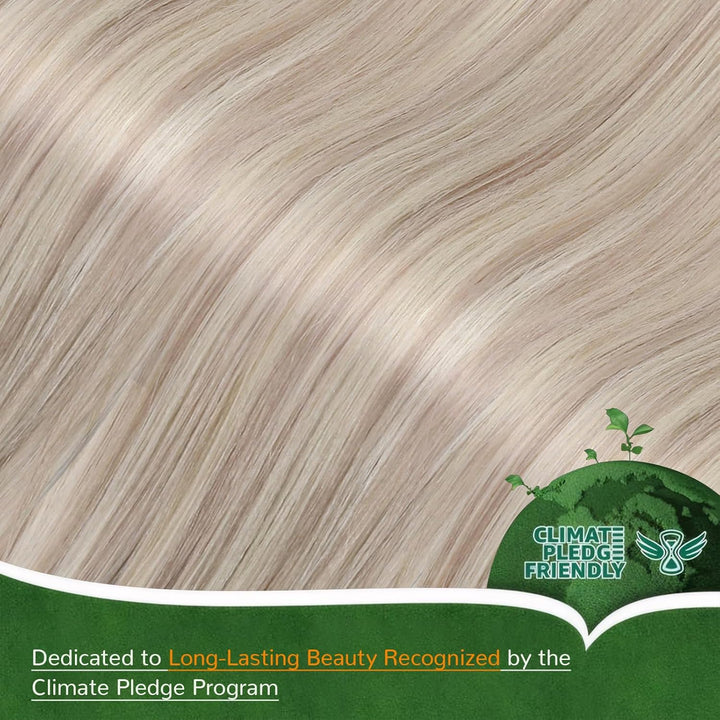Easyouth Blond Microring Extensions Echthaar Micro Ring Extension Aschblond Mix Gelbblond Microring